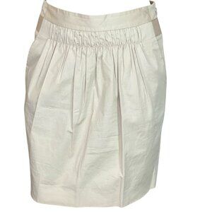 Banana Republic Cotton Smocked Waist Pocket Skirt Sz 4P Light Khaki-Beige #349C